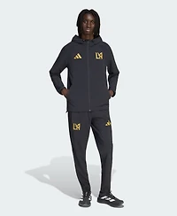 Adidas Men's Black Lafc Tiro Travel Full-Zip Hooded Windbreaker