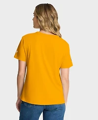 Fanatics Women's Gold Boston Bruins Authentic Pro Primary T-Shirt