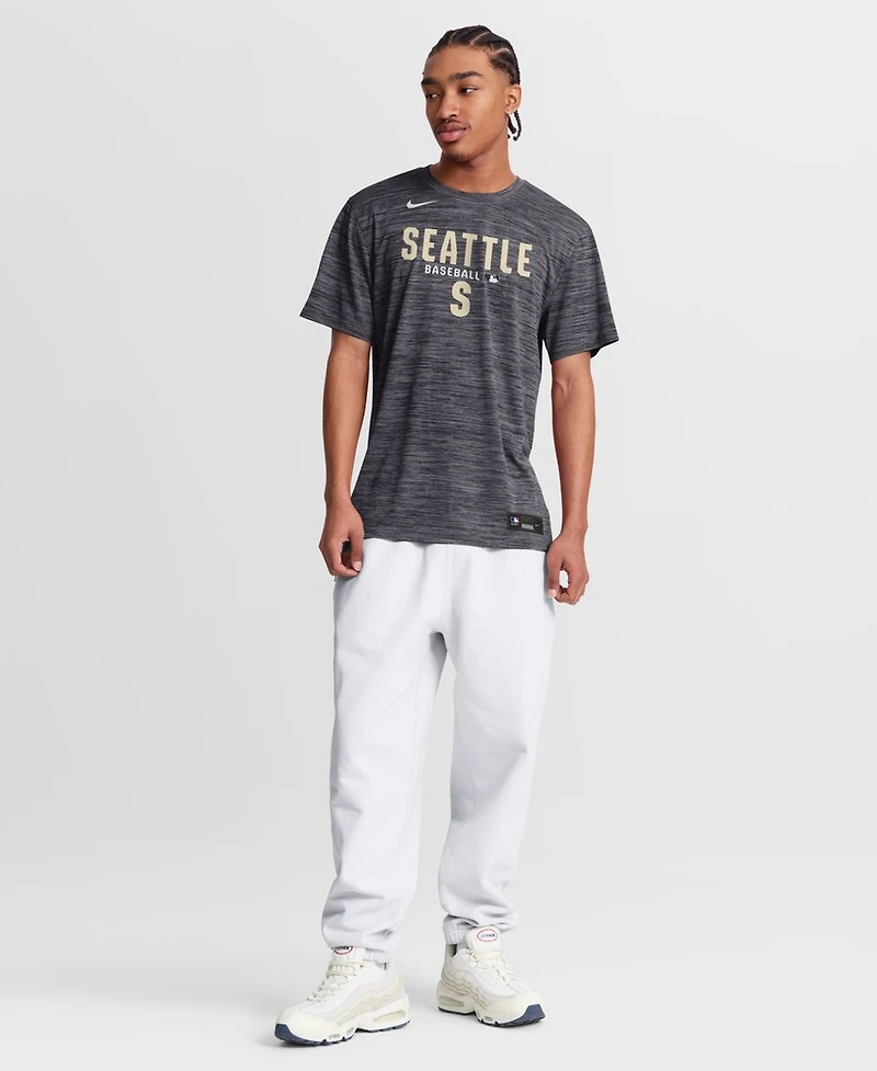 Nike Men's Black Seattle Mariners Authentic Collection Velocity Dri-fit T-Shirt