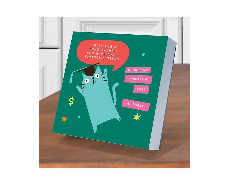 Tf Publishing Paper Goods 2027 Cats vs Adulting by Amy Smyth Daily Desktop Calendar