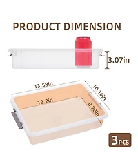 Xdovet Plastic Storage Box Latching Lid A4 Document Organizer