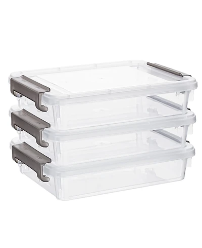 Xdovet Plastic Storage Box Latching Lid B5 Document Organizer