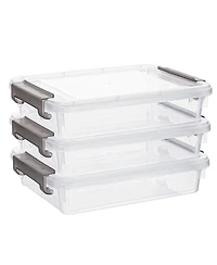 Xdovet Plastic Storage Box Latching Lid B5 Document Organizer