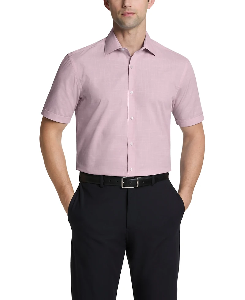 Van Heusen Men's Slim-Fit Short-Sleeve Spread Collar Shirt