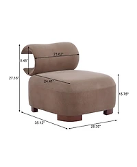 Streamdale Furniture Polyester Accent Chair - Pet-Friendly 330 lbs Capacity