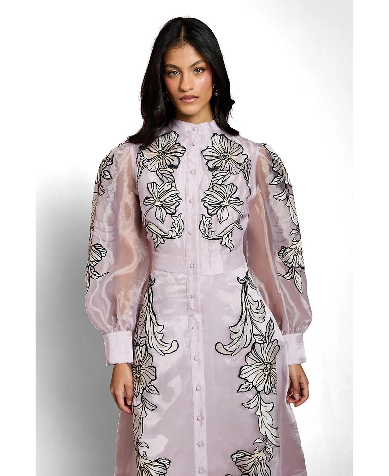 Coast Women's Petite Embroidered Midi Dress