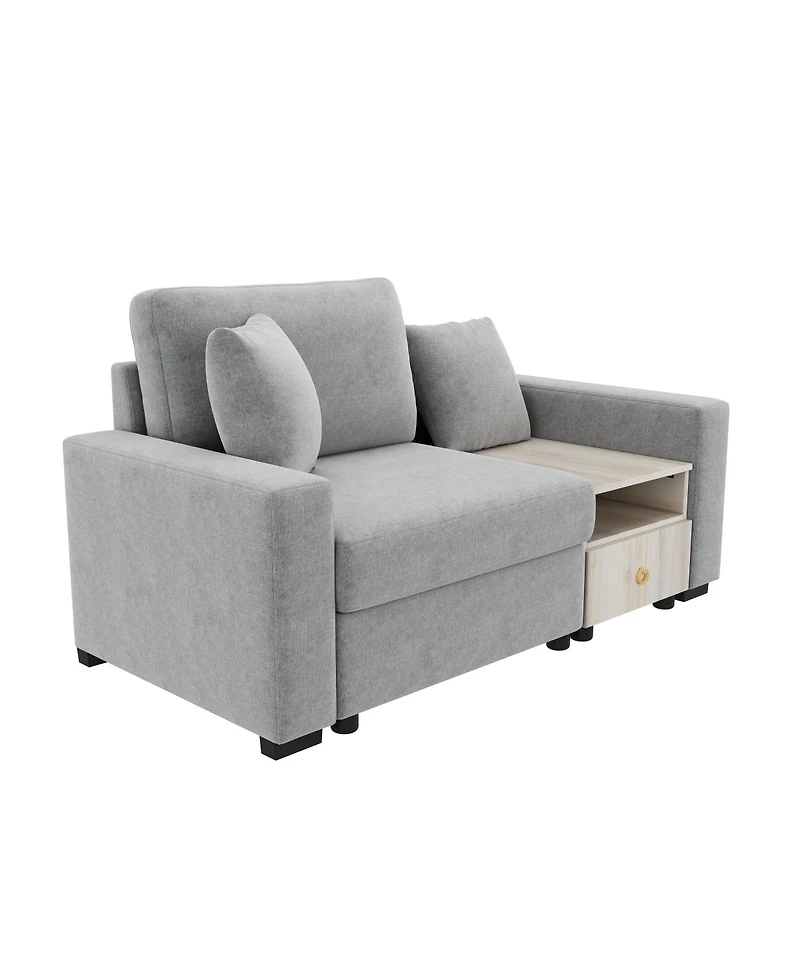 Streamdale Furniture Modern 63.2'' Modular Sofa with Storage Armrest and Console