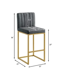Streamdale Furniture Modern Fashion Counter Height Stools with Backrest Set of 2