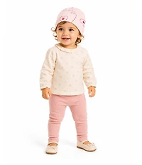 MeMoi Baby Girls 1M- 6M "Entangled Hearts" 100% Cotton Beanie