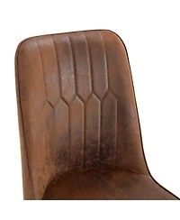 Streamdale Furniture Suede-Like Velvet Dining Chairs with Metal Legs Set of 2