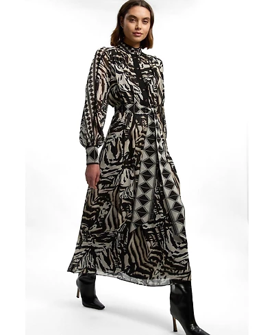 Karen Millen Women's Animal Print Maxi Dress