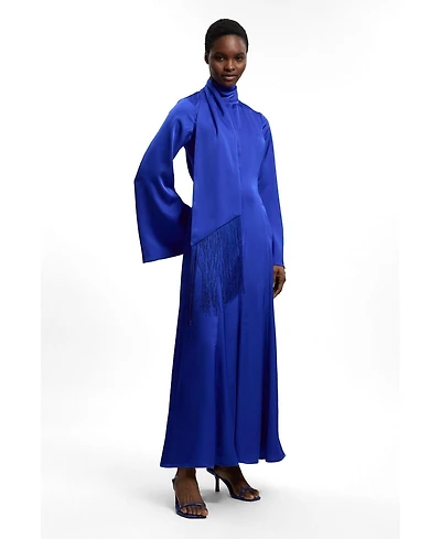 Karen Millen Women's High Neck Long Sleeve Maxi Dress