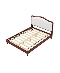 Streamdale Furniture Queen Size Platform Bed with Upholstered Headboard