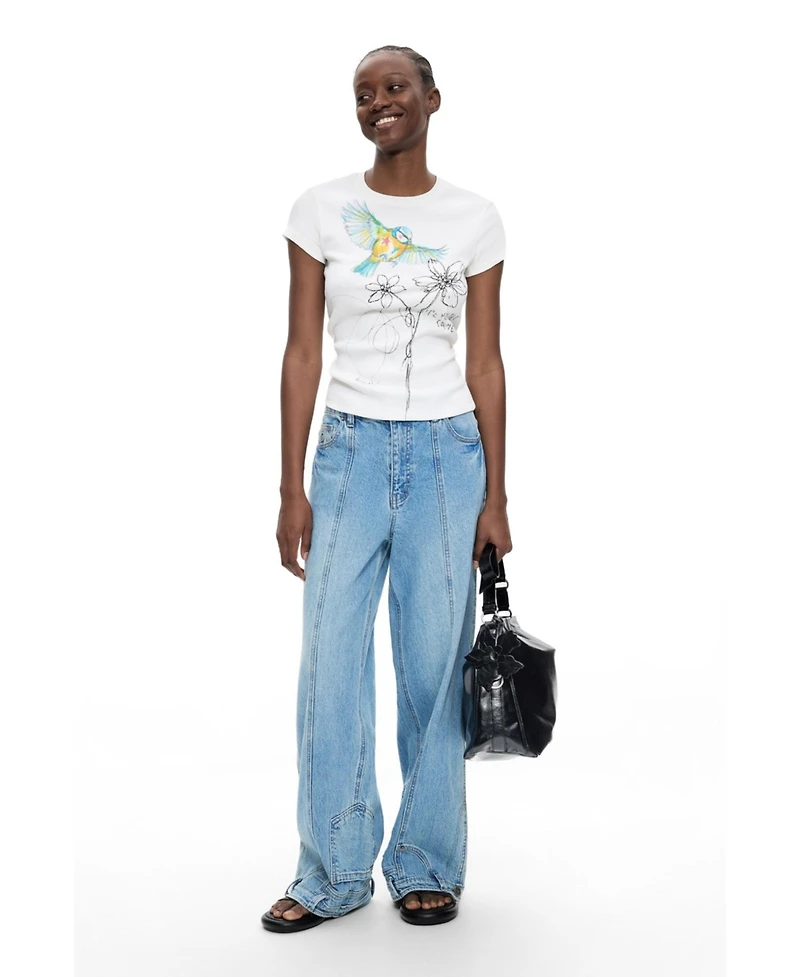 Desigual Women's Printed Flower T-shirt