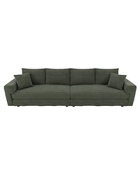 Streamdale Furniture 102.4'' Modern Plush Corduroy 4-Seat Cloud Sofa with Soft Pillows