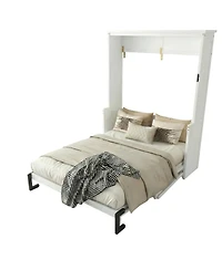 Streamdale Furniture Queen Size Vertical Murphy Bed with Desk