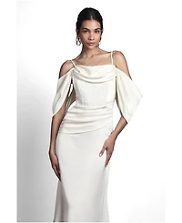 Coast Women's Cowl Neck Satin Maxi Dress