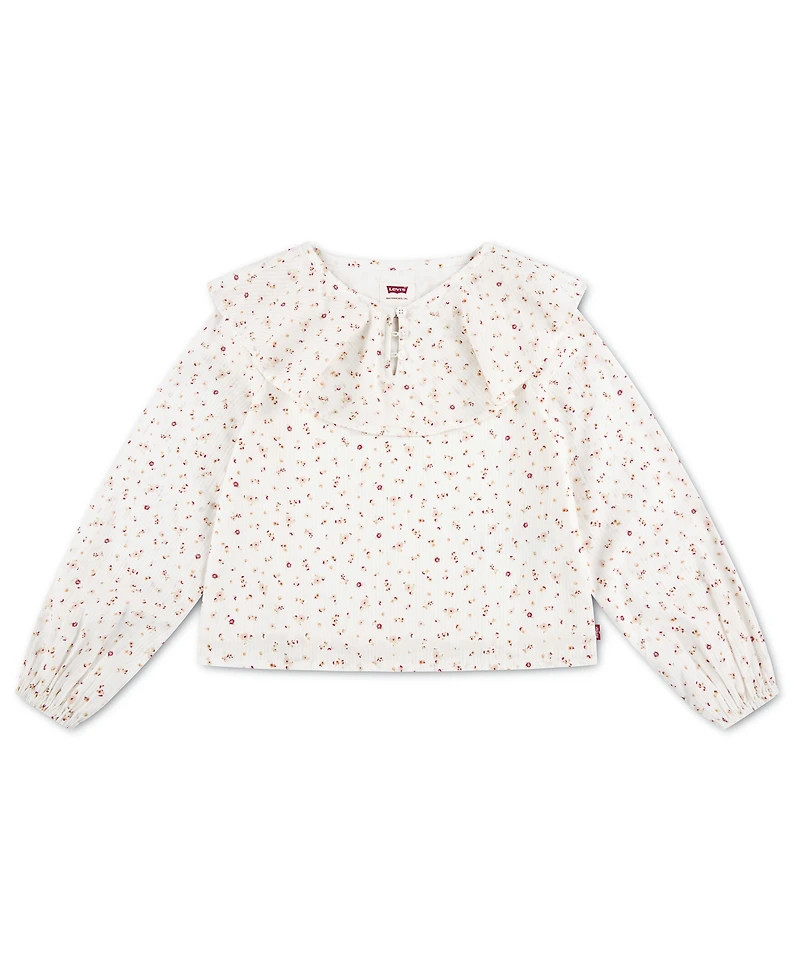 Levi's Girls' 7-16 Long-Sleeve Ruffle Top