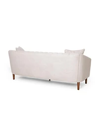 Streamdale Furniture Contemporary Tufted Upholstered Sofa with Sloped Arms and Accent Pillows