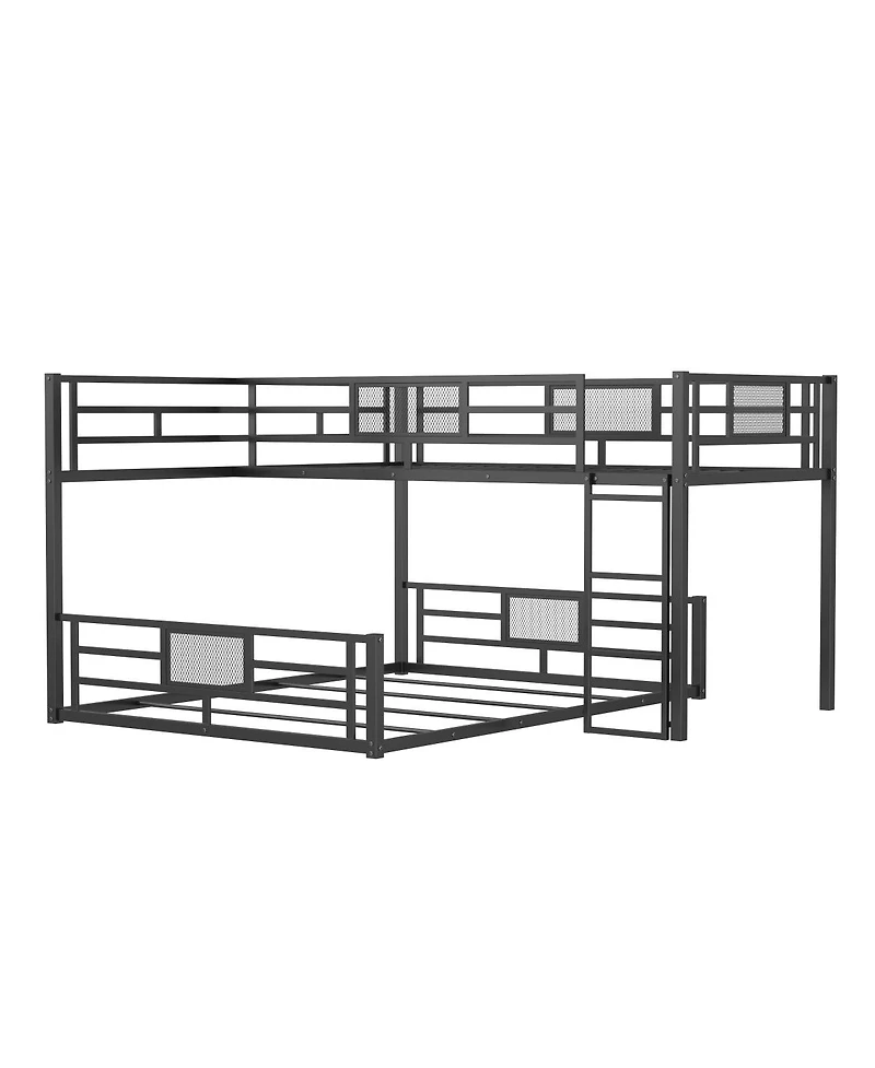Streamdale Furniture L-shaped Metal Twin over Full Size Bunk Bed