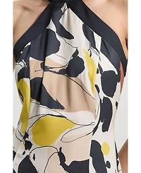 Karen Millen Women's Abstract Print Halter Maxi Dress