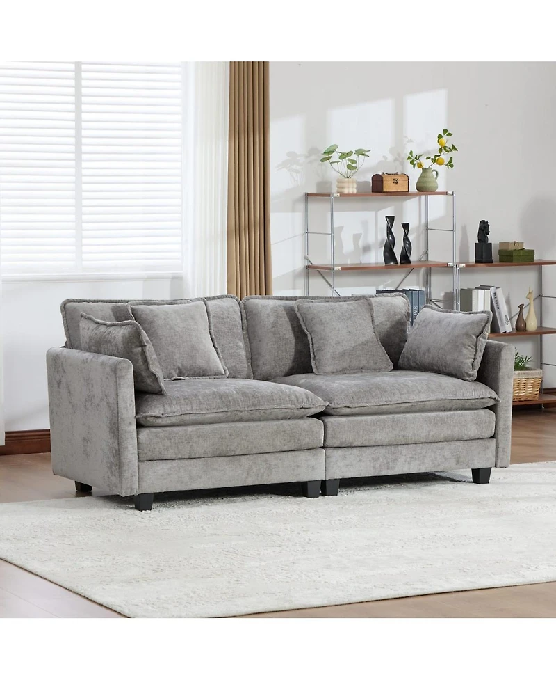 Streamdale Furniture Modular Cloud Sofa with Soft Chenille Fabric and Ergonomic Support