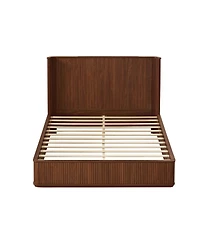 Streamdale Furniture Corrugated Wave Wood Platform Bed Frame