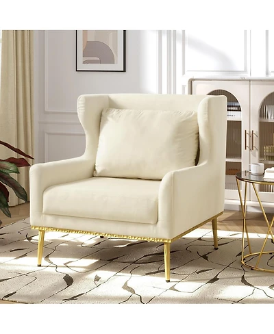 Streamdale Furniture Modern Velvet Accent Armchair for Living Room and Bedroom