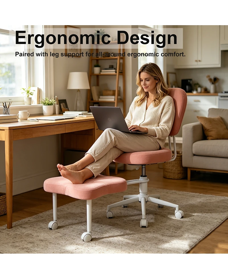 Streamdale Furniture Ergonomic Height-Adjustable Meditation Chair with Lumbar Support