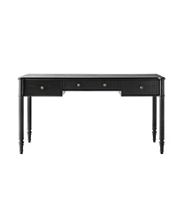 Hulala Home Antoinette 60''W Transitional Fluted Simple Assembly Desk with Charging Station