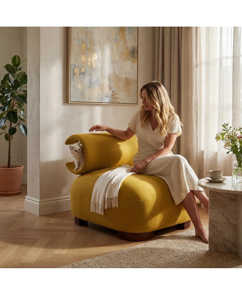 Streamdale Furniture Modern Polyester Accent Chair - Durable and Pet-Friendly