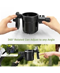 ZealSound 3-in-1 Stroller Cup and Bottle Holder with 360degree(s) Rotating Phone Mount, Universal Fit