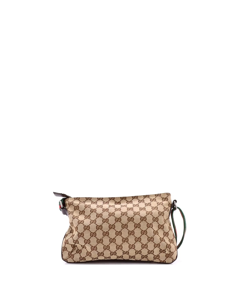 Pre-Owned Gucci Small Web Strap Messenger Bag Gg Canvas