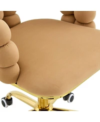 Streamdale Furniture Velvet Bubble Back Swivel Office Chair with Base