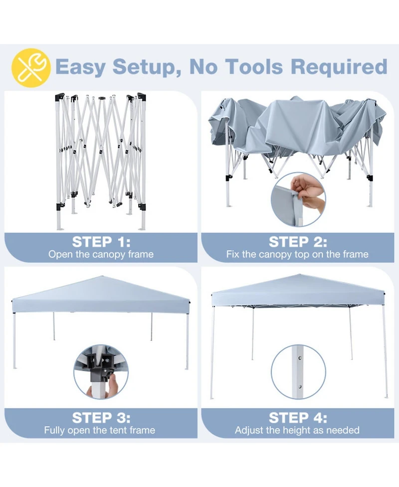 Gouun 10 x 10 Feet Pop Up Canopy Tent with Carry Bag and 4 Sandbags