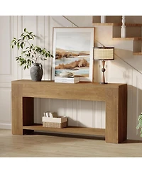Tribesigns 70.9-Inch Console Tables for Entryway, Narrow Wooden Long Sofa Table Behind The Couch
