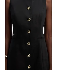 Karen Millen Women's Linen Pencil Midi Dress