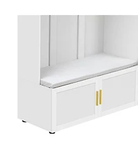 Streamdale Furniture 4-in-1 American Style Hall Tree with Padded Bench and Storage