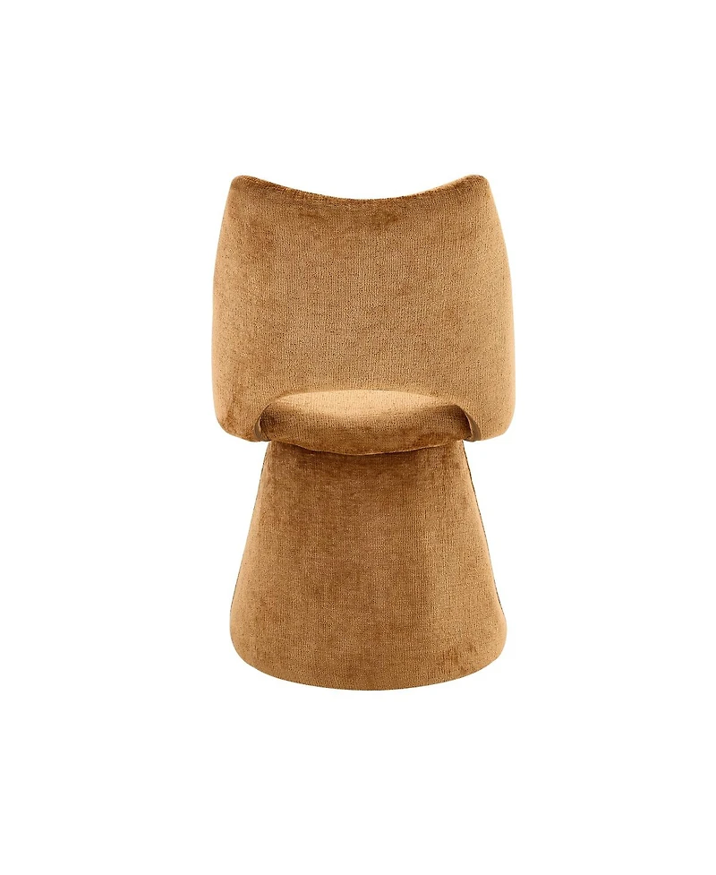 Streamdale Furniture Modern Chenille Accent Chair with Hollow Back and Metal Base