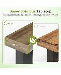 Tribesigns 2 Tier Console Table, 63'' Sofa Table Behind Couch, Long Console Sofa Tables