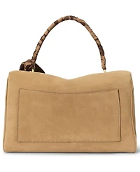 Lauren Ralph Farrah Scarf Trim Medium Soft Satchel Handbag