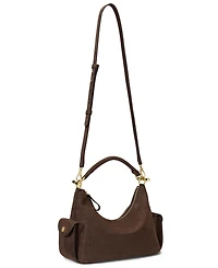 Lauren Ralph Lauren Blaike Croc-Embossed Small Shoulder Handbag