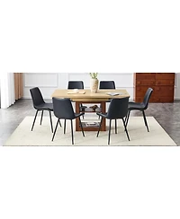 Streamdale Furniture 6-Piece Scalable Dining Table and Chair Set 59-71 Inch Extendable Table