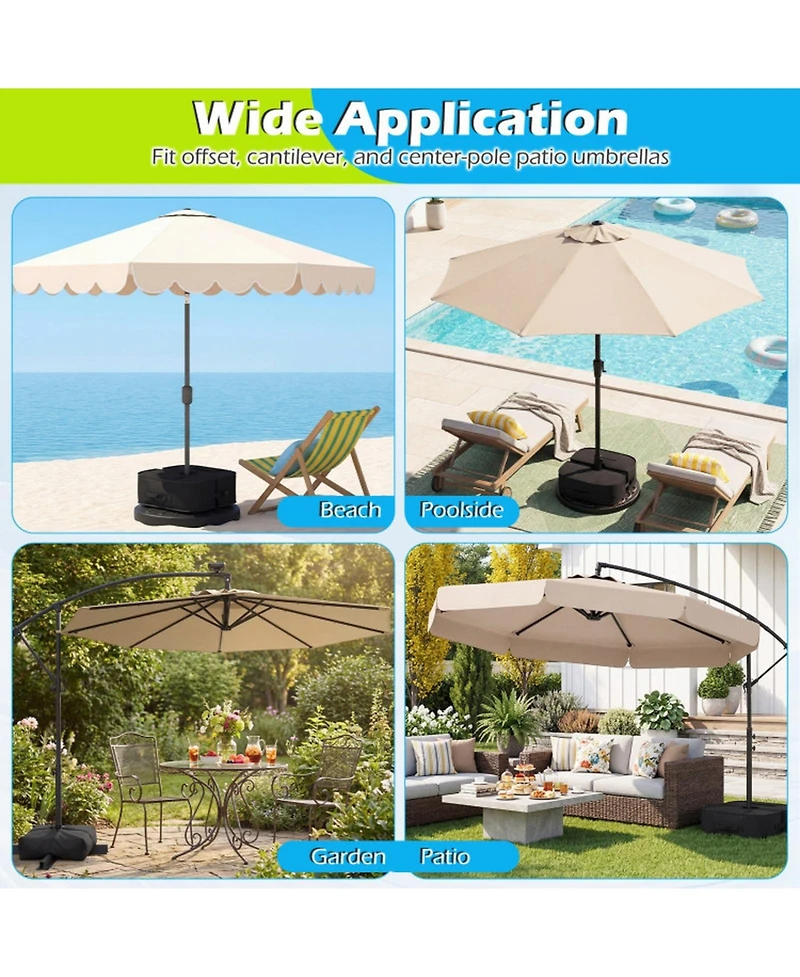 Gouun 2-Pack 90 Lb Umbrella Base Weight Sandbags with Carry Handles