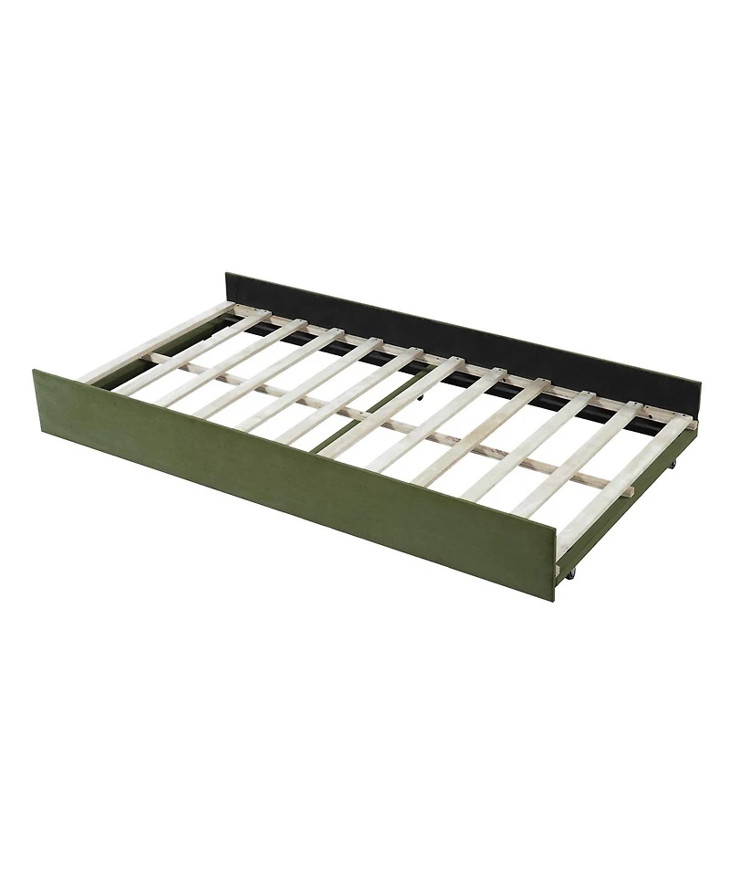 Streamdale Furniture Full Size Upholstered Day Bed Frame With Pull In And Out Function