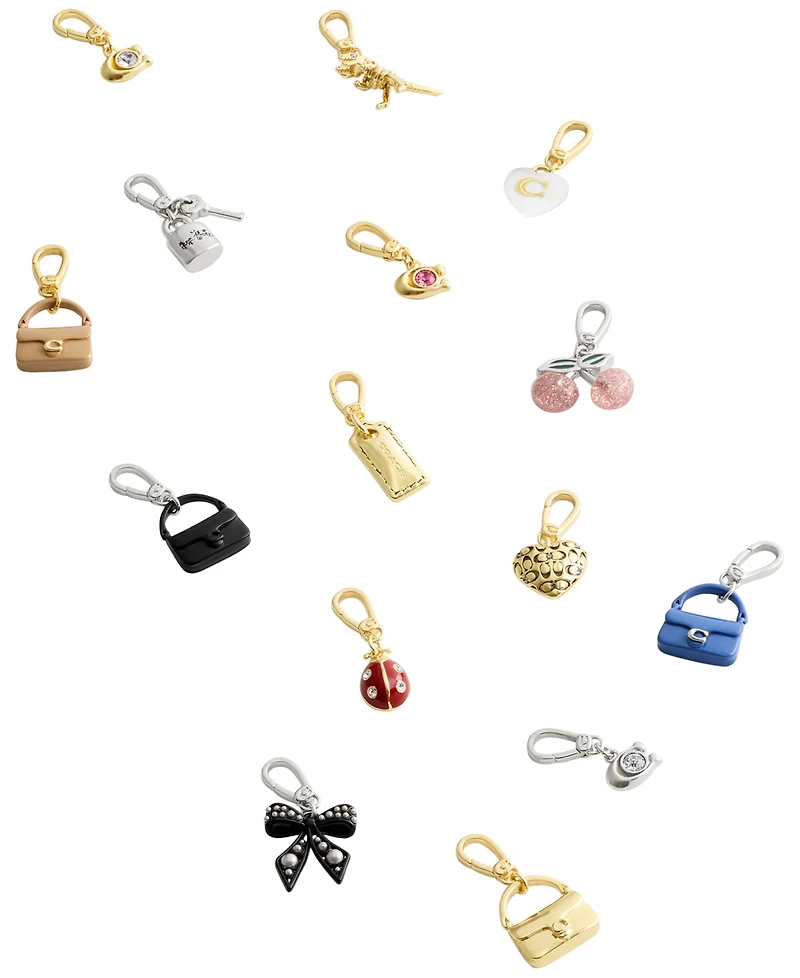 Coach White Collectible Signature C Heart Jewelry Charm