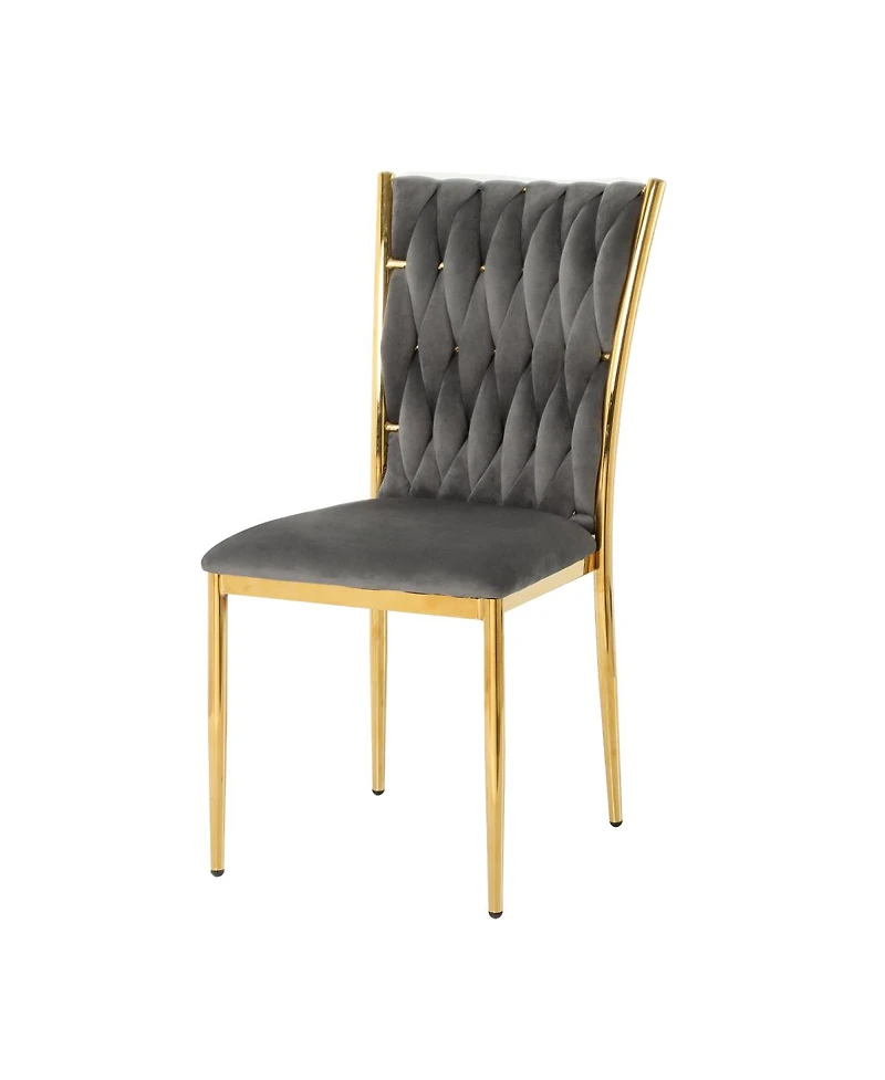 Streamdale Furniture Modern Velvet Dining Chairs with Legs