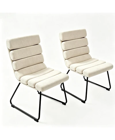 Streamdale Furniture Modern 2-Piece Dining Chair Set with Comfortable Backrest