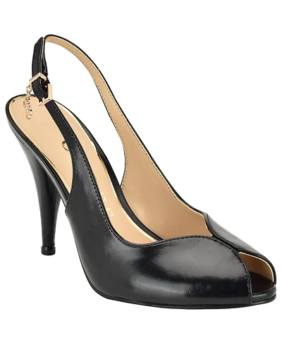 Guess Women's Ilovea Peep Toe Sculpted Stiletto Pumps