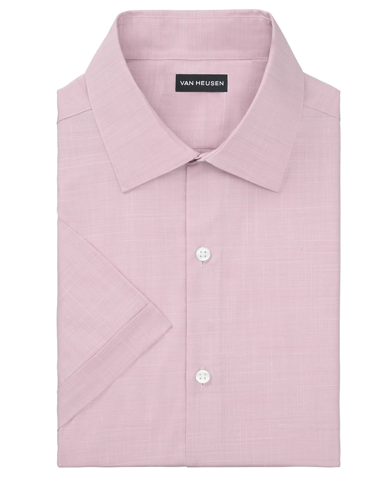 Van Heusen Men's Slim-Fit Short-Sleeve Spread Collar Shirt